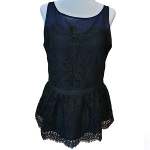 Loft Lace Peplum Top